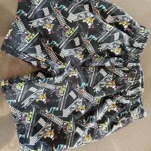 Boys Black Motorcycle Print Swim Shorts